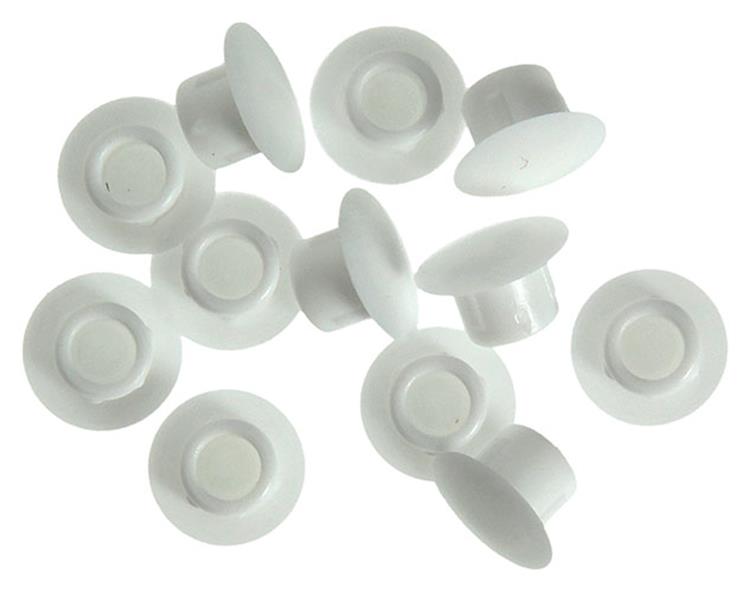 Mack 1014489 - 12 afdekkapjes wit ø 6 mm | 5 stuks