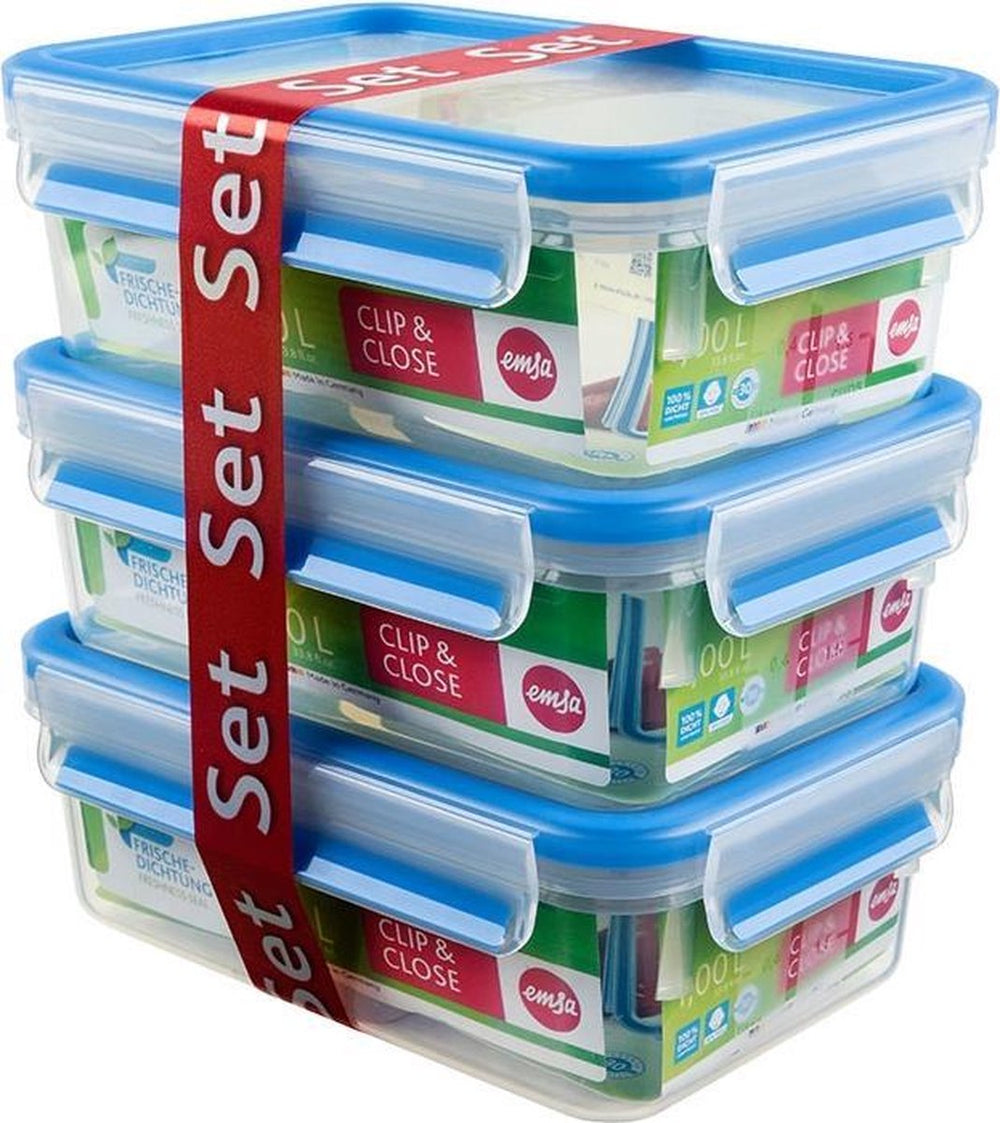 Emsa clip close vershouddoos - 3 x 1,0 l
