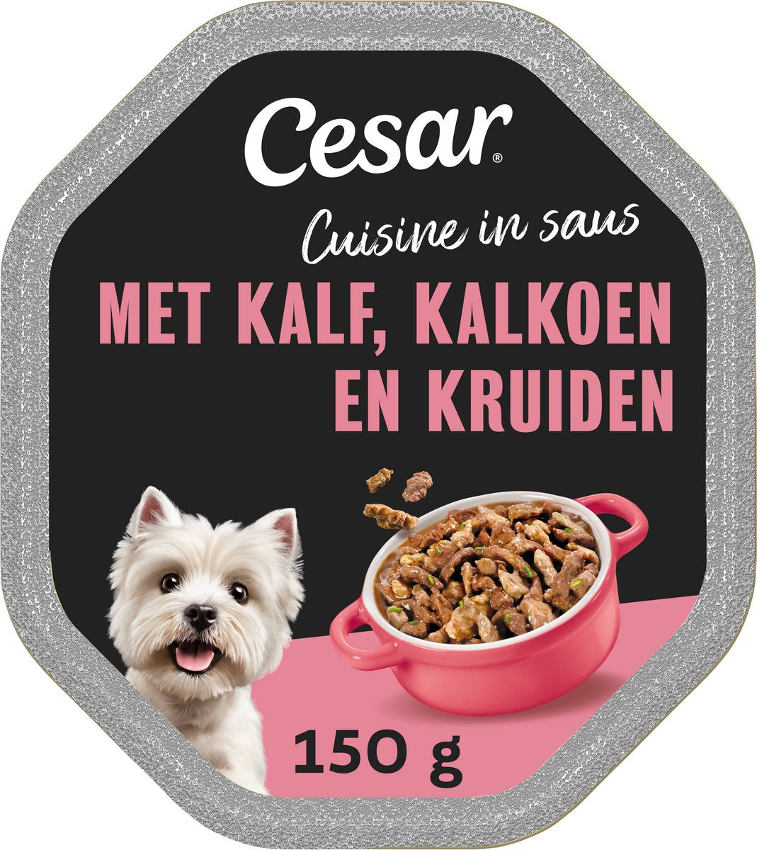 Cesar primeur in paté 300 g x10 kalf en tuinworteltjes stukjes in paté-stijl