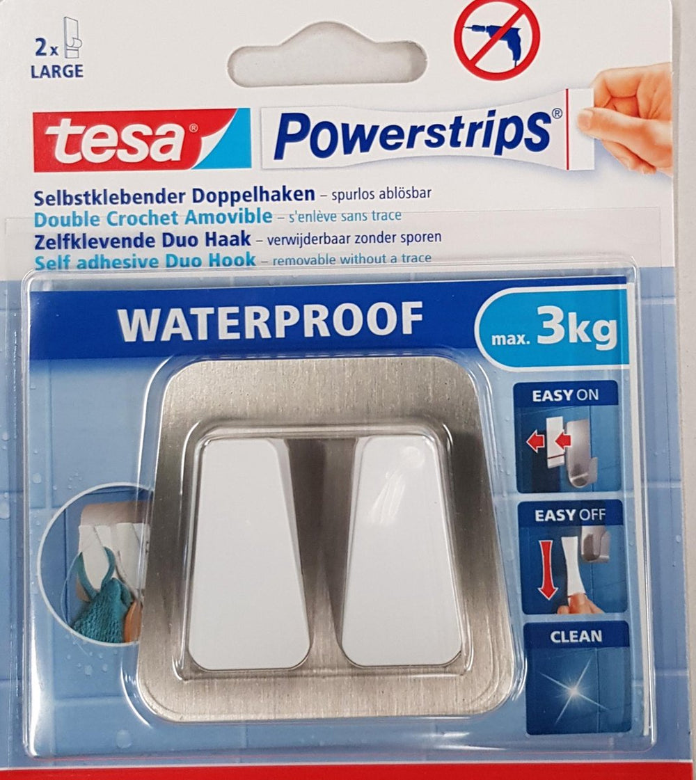 Tesa krachtige dubbelhaak waterdicht metaal kunststof