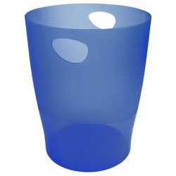 Prullenbak exacompta ecobin oceaanblauw, transparant 15 l