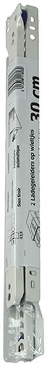 1013687 - paar rolladegeleiders wit 25kg 30cm | 5 stuks