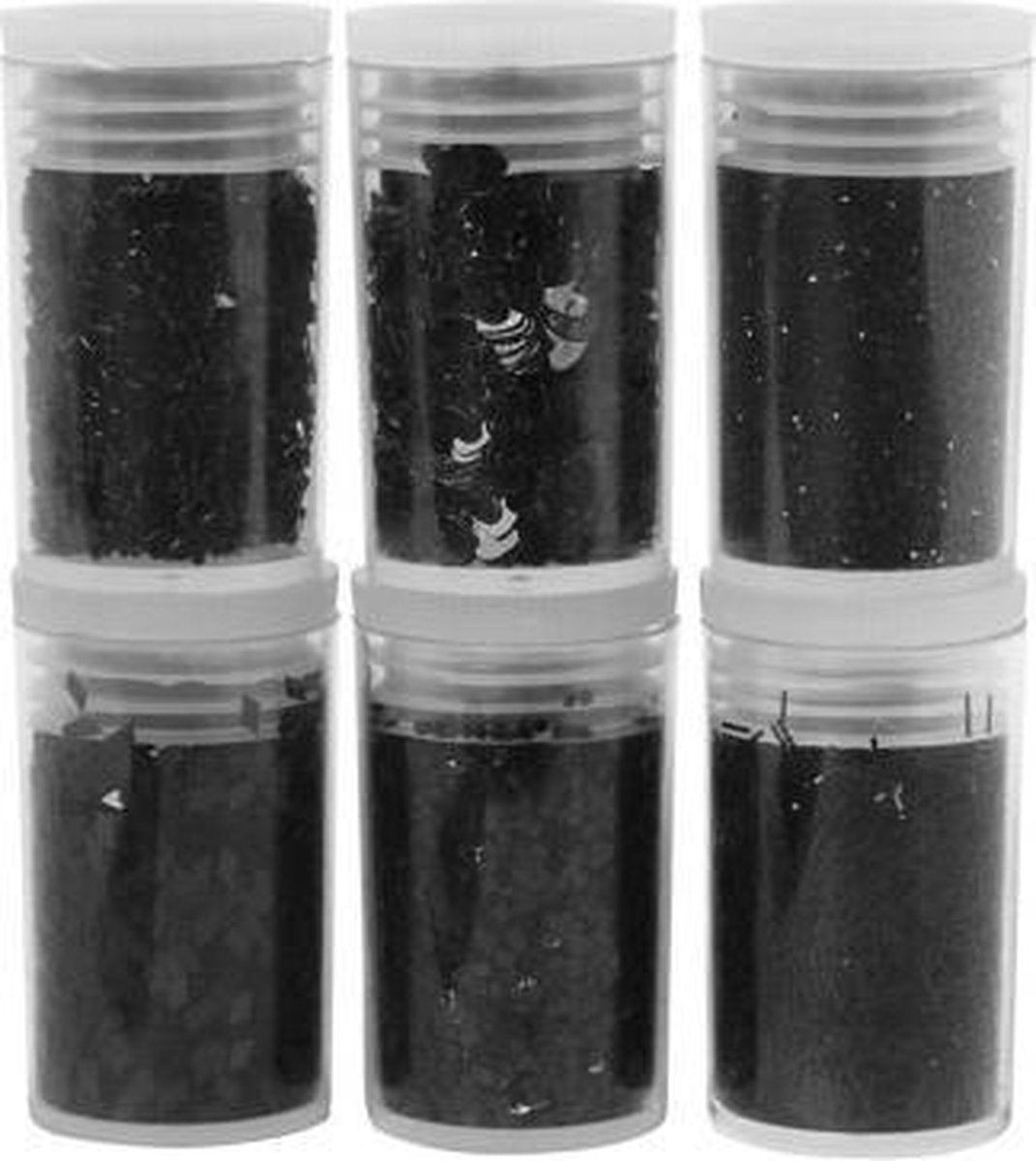 Creativ company cc glitter en pailletten set zwart 6x5 gr