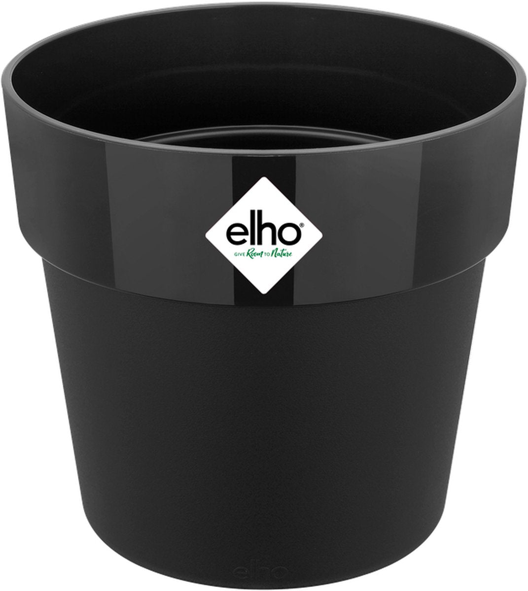Elho b.for original rond 16 - bloempot voor binnen - 100% gerecycled plastic - ø 15.9 x h 14.6 cm - living black