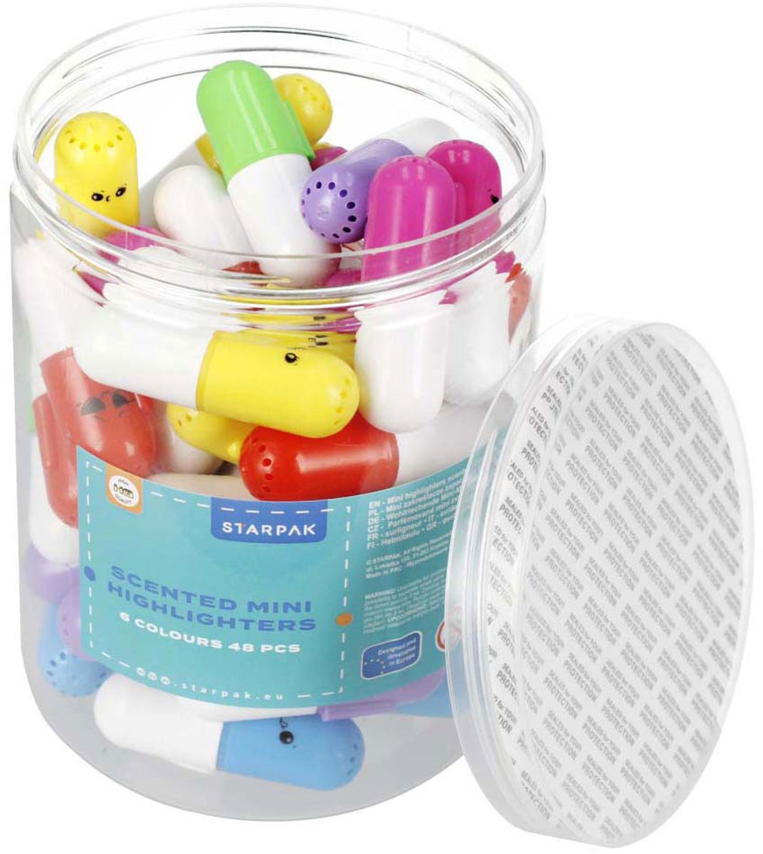 Euro-trade limited liability mini geurende markeerstiften mix van kleuren, 48st.