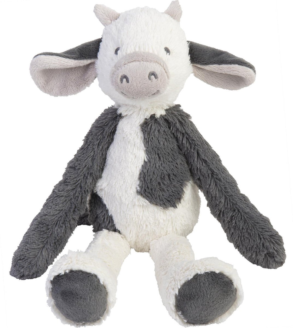 Happy horse koe casper knuffel 38cm - wit grijs - baby knuffel