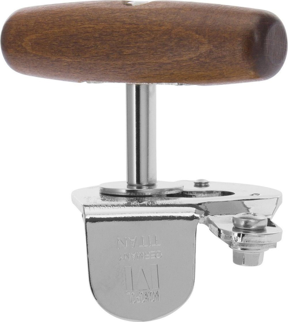 Westmark professionele blikopener, voor gebruik in de horeca, staal hout, titan, 12242260