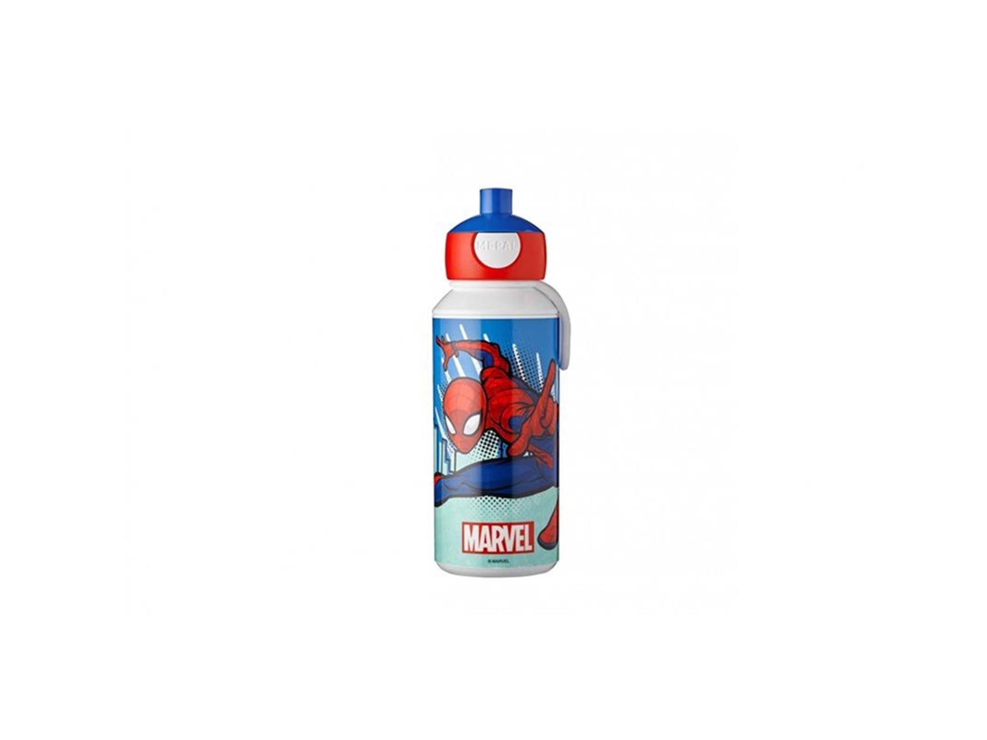 Mepal pop-up drinkfles campus - 400 ml - sluit goed af - drinkbeker voor kinderen - spiderman