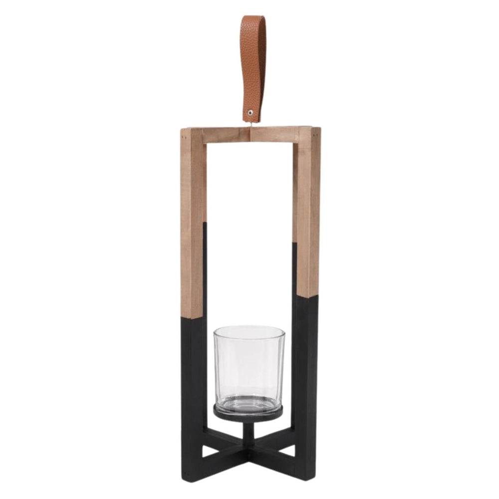 Senza kaarshouder hout zwart naturel 40cm