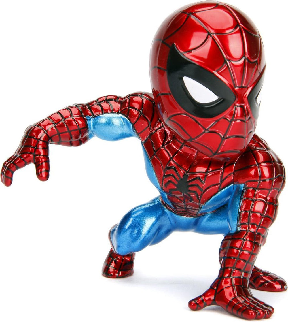 Marvel jada speelfiguur classic spider-man 10 cm die-cast rood