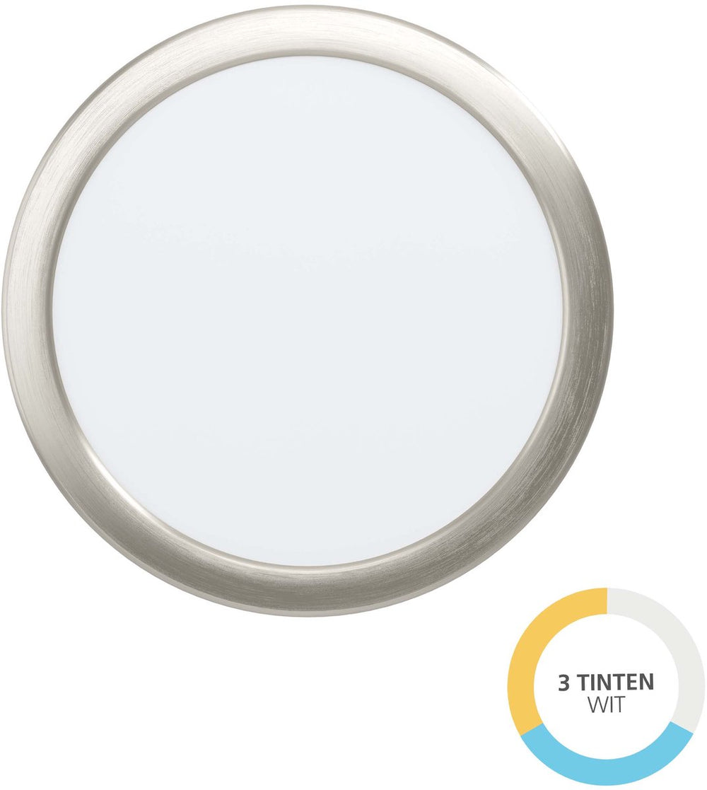Eglo fueva 6 inbouwspot - led - ø 21.6 cm - grijs - instelbaar wit licht (warm, neutraal en daglicht)