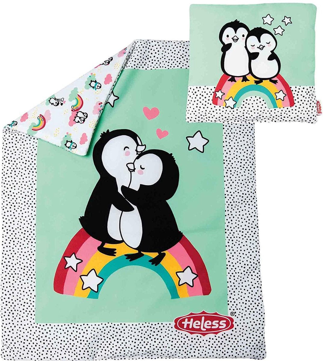Poppendekken Pinguin met Kussen