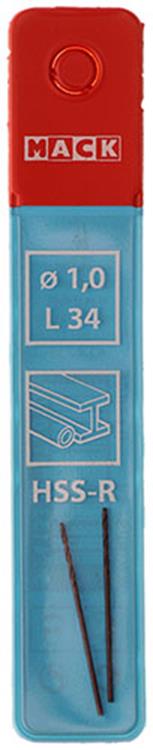 Mack 1018175 - universeelboor hss r ø 1,0 x 34 mm 2st | 5 stuks