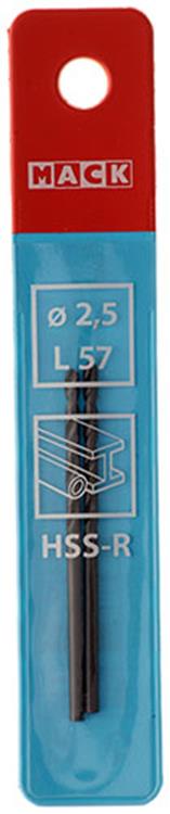 Mack 1018178 - universeelboor hss r ø 2,5 x 57 mm 2st | 5 stuks