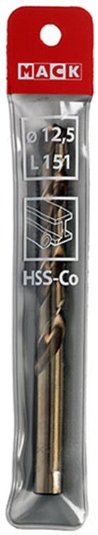 Mack 1018206 - metaalboor hss co5% din 338 ø 12,5 x 151 mm | 5 stuks