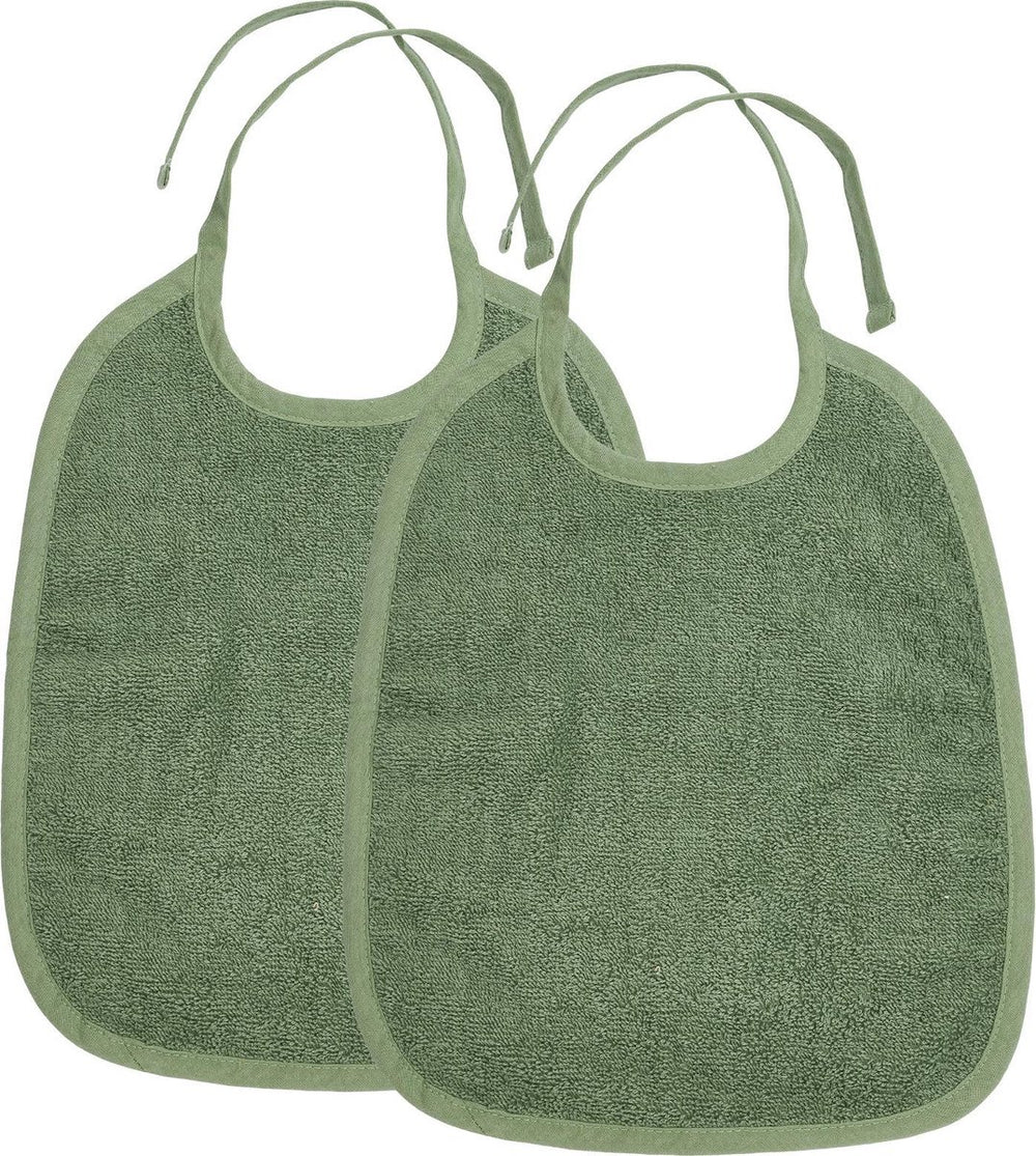 Meyco baby uni slab - 2-pack - badstof - forest green