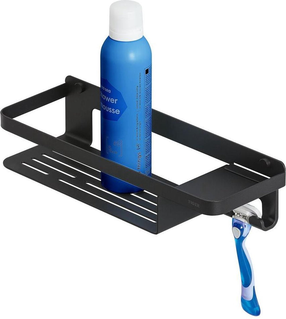 Tiger caddy - doucherek - douchemand met haak 32 cm - zwart