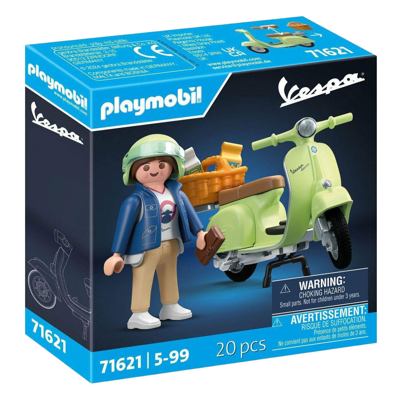 Playmobil 1969 vespa 150 sprint veloce groen - 71622