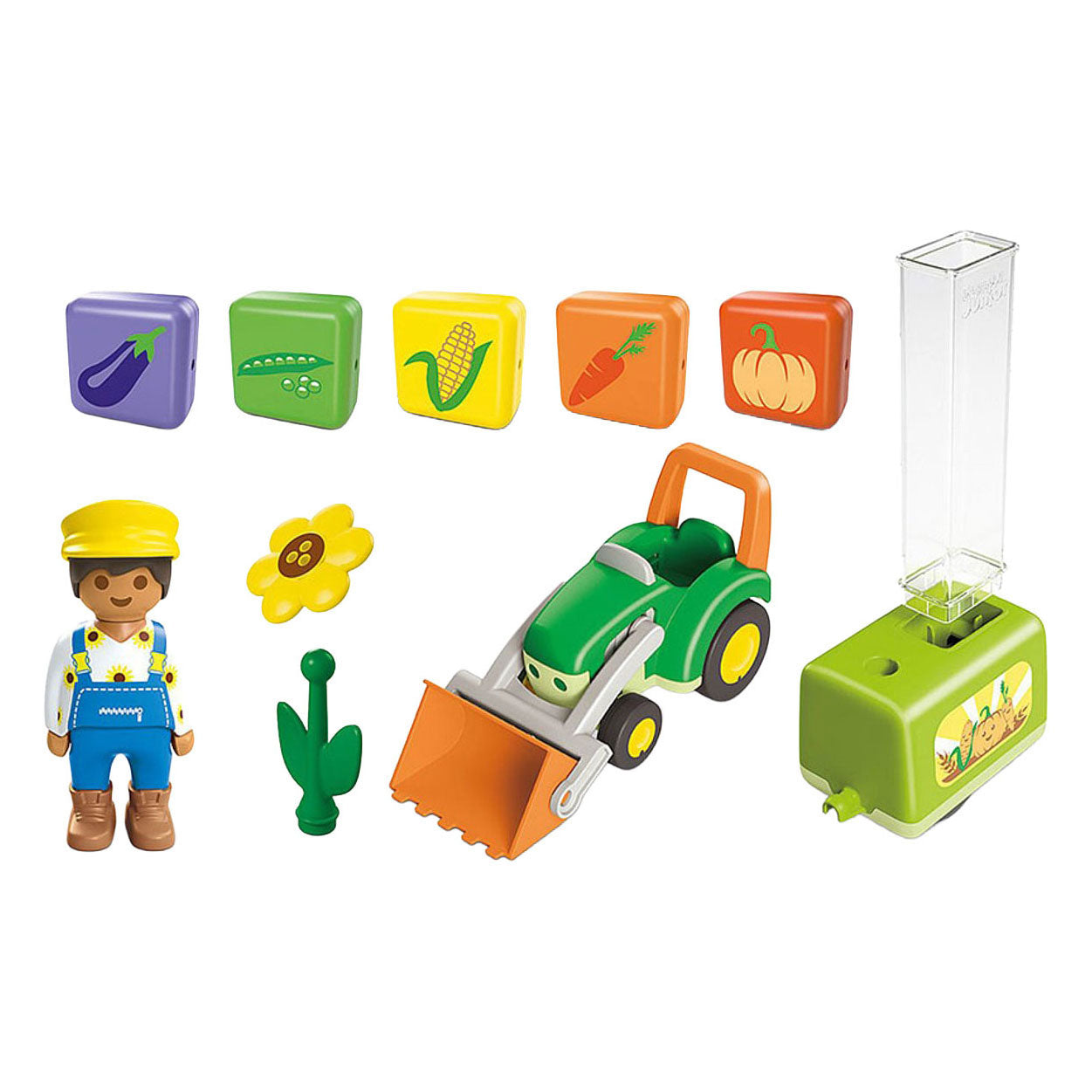 Playmobil junior tractor met laad- en lossysteem - 71773