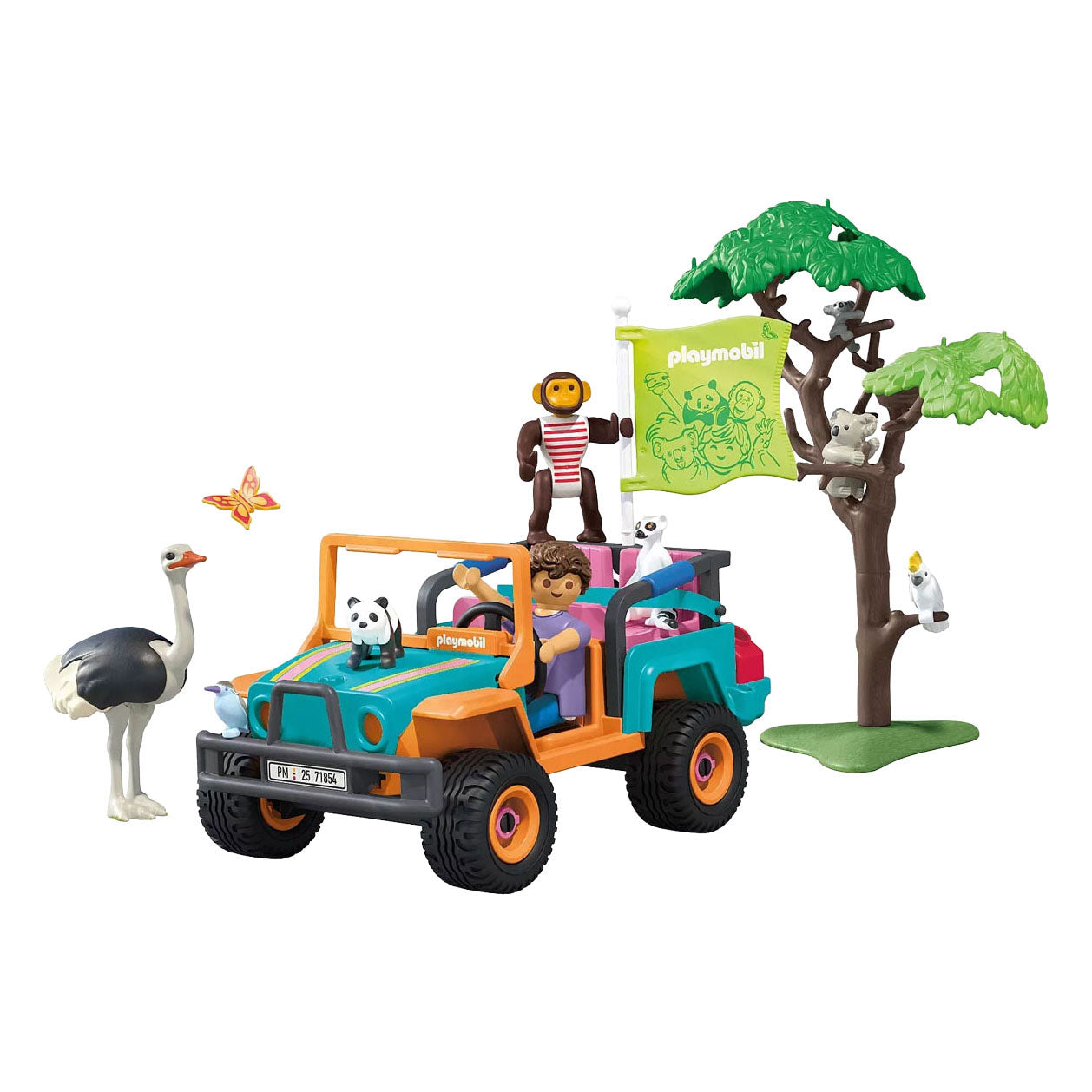 Playmobil animals friends kleurrijke terreinwagen - 71855