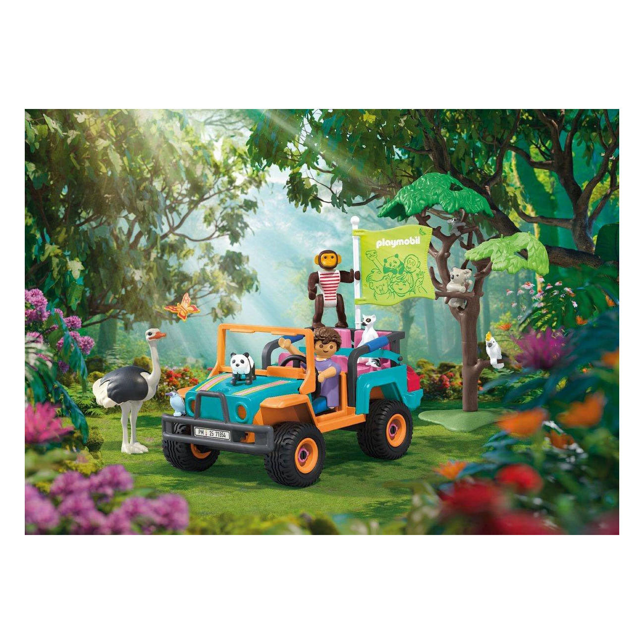 Playmobil animals friends kleurrijke terreinwagen - 71855