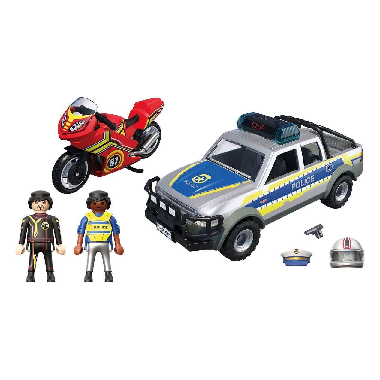 Playmobil city action achtervolging met politie-ophaaldienst - 71876