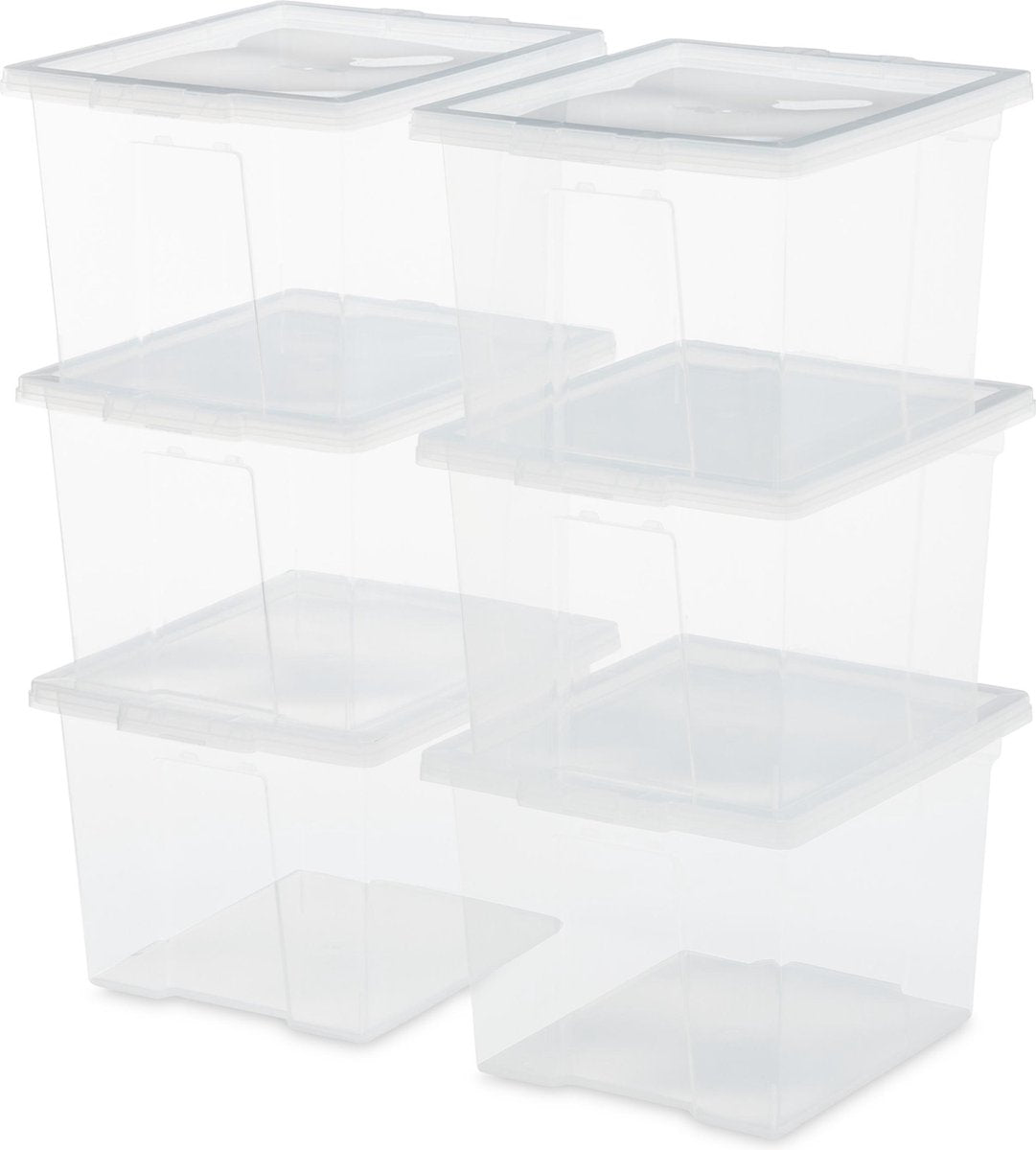 Iris useful storage box opbergbox - 10l - kunststof - transparant - set van 6