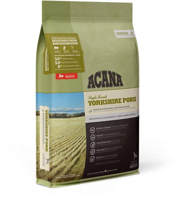 Acana hondenvoer singles - yorkshire varkensvlees, granenvrij - 6kg, gevoelige spijsvertering