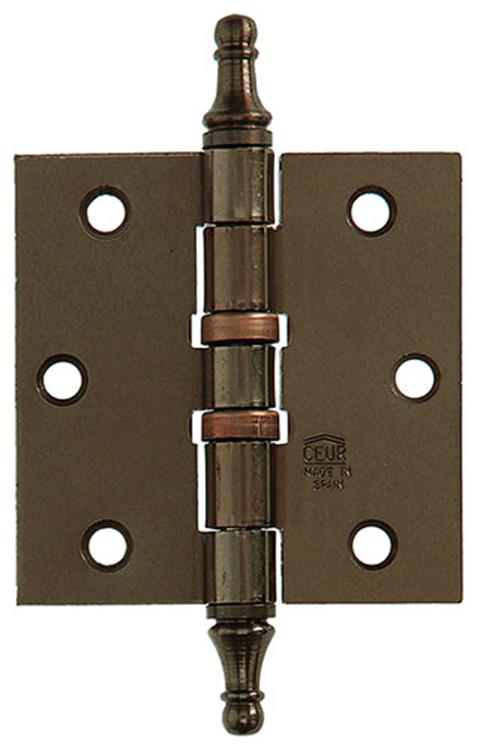 Yale 1019139 - 3 scharnieren met kogellager verbronsd vaasknop 76x76mm | 2 stuks