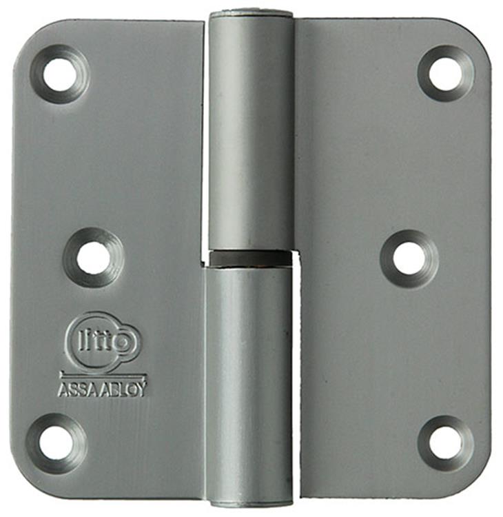 Yale 1019154 - 3 paumellen alu natuur afger. hoek links 80x80mm | 5 stuks