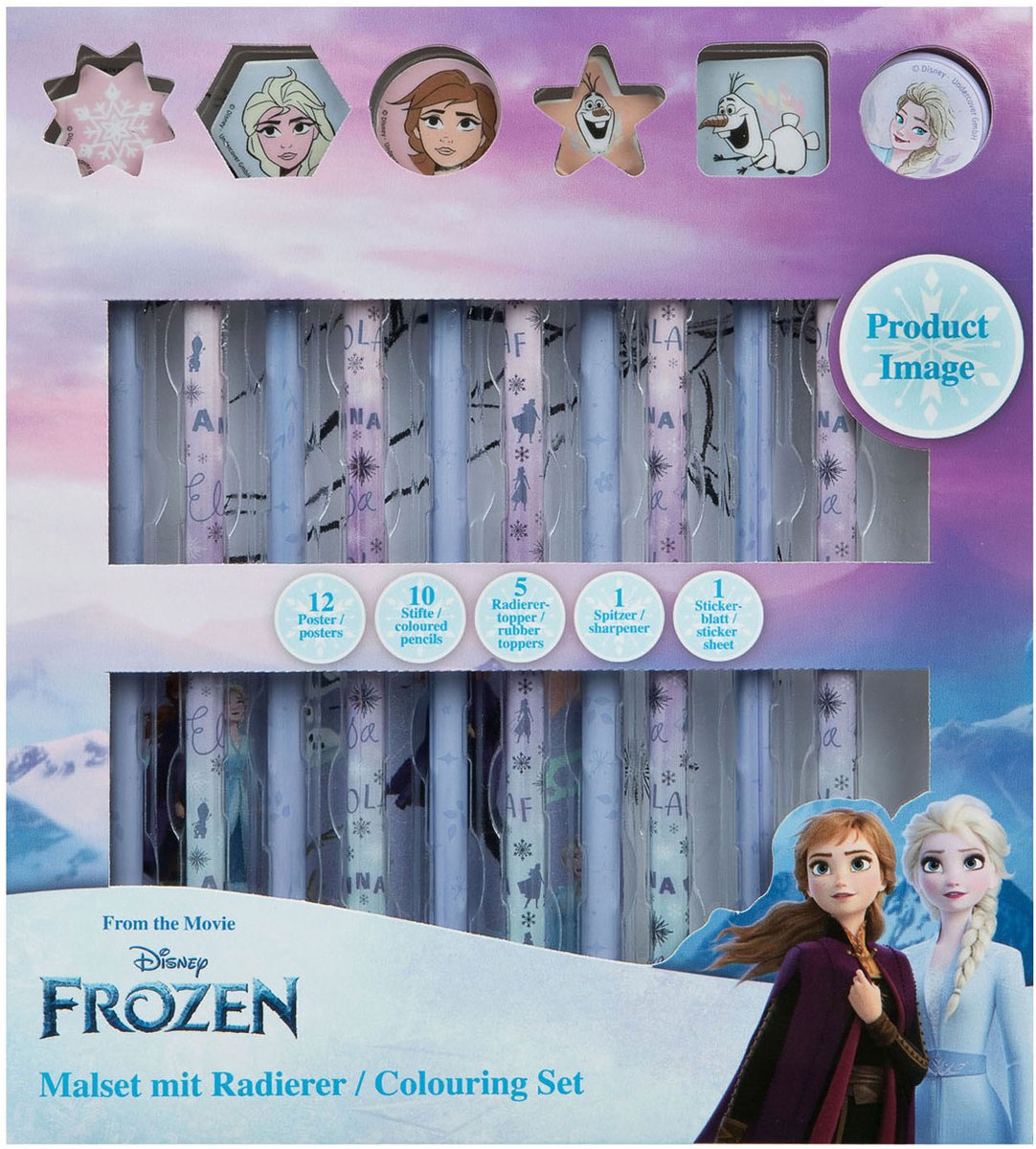 Undercover kleurset met gummen frozen, 29dlg.
