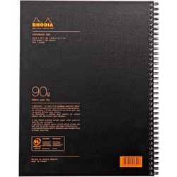 Collegeblok rhodia 191301c geperforeerd zwart