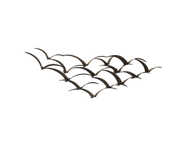 Gerkimex metalen wanddecoratie vogelzwerm