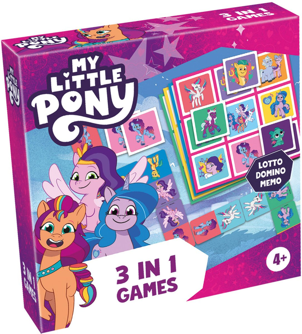 Selecteer mijn kleine pony 3in1 memo lotto domino