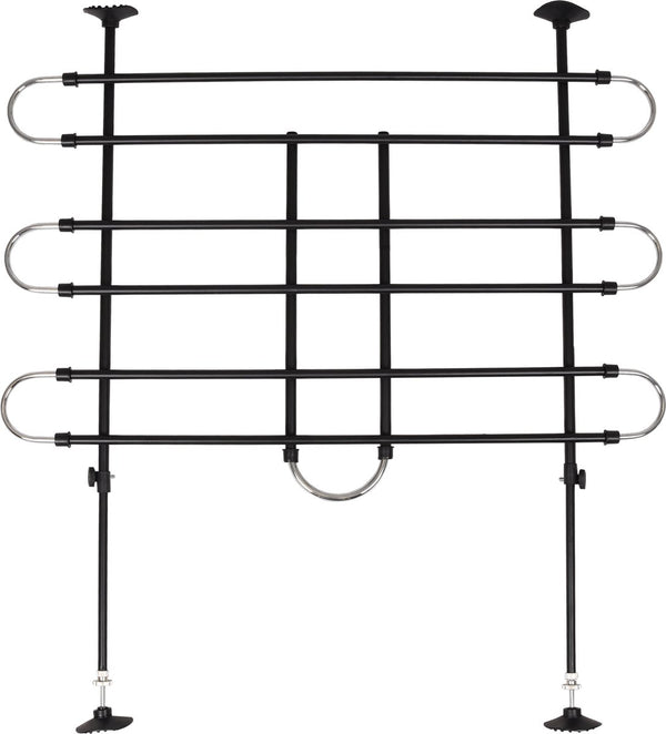 Flamingo autoveiligheidsrek tara – verstelbaar 100-160 cm breed x 75-130 cm hoog – zwart – veilig reizen met honden