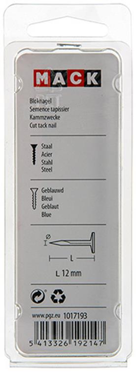 Mack 1017193 - bloknagel staal geblauwd 50 gr12 mm | 10 stuks