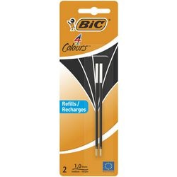 Navulling bic balpen 4-colours zwart