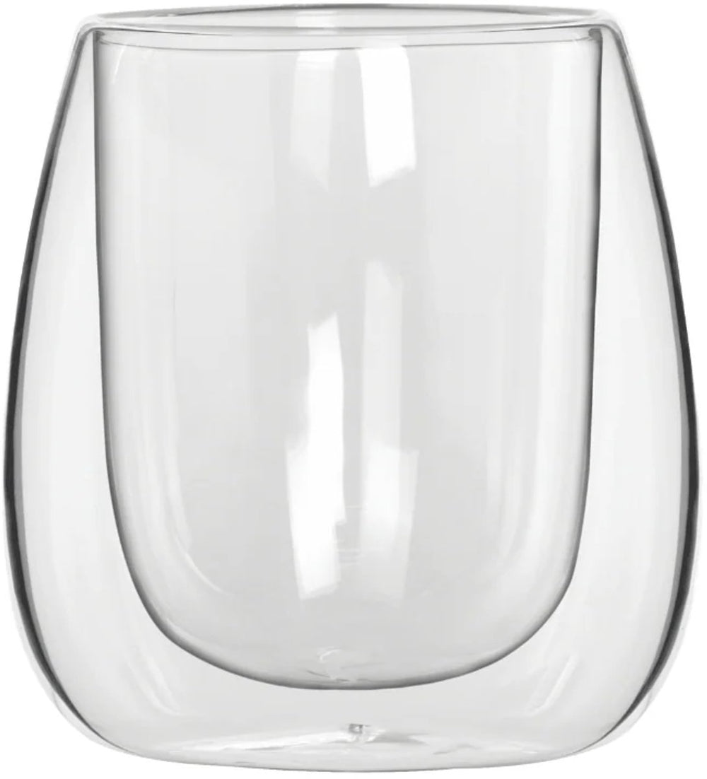 Bialetti verona set van 2 dubbelwandige glazen – 80 ml - koffieglas - theeglas - espressoglas