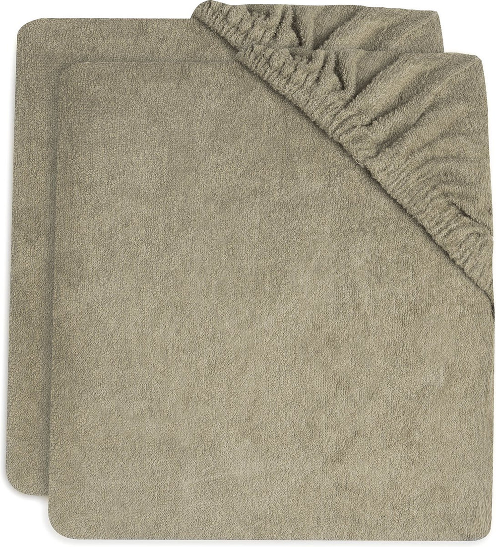 Jollein - aankleedkussenhoes badstof 50x70cm - zachte hoes baby aankleedkussen - olive green - 2 stuks