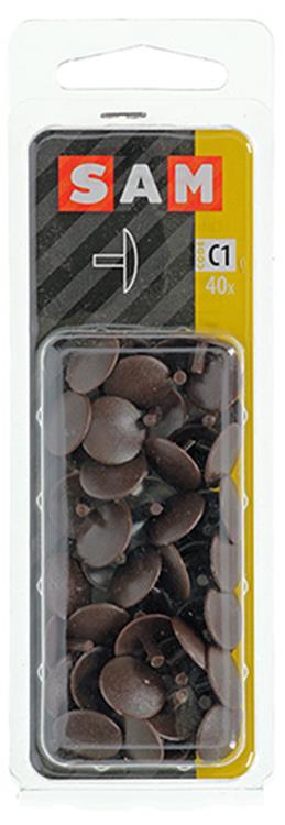 Mack 1017337 - afdekkapje kunststof bruin 40 st | 10 stuks