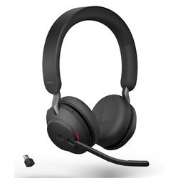Jabra Evolve2 65, MS Stereo On-Ear Headset (Black, Microsoft Teams, Bluetooth)