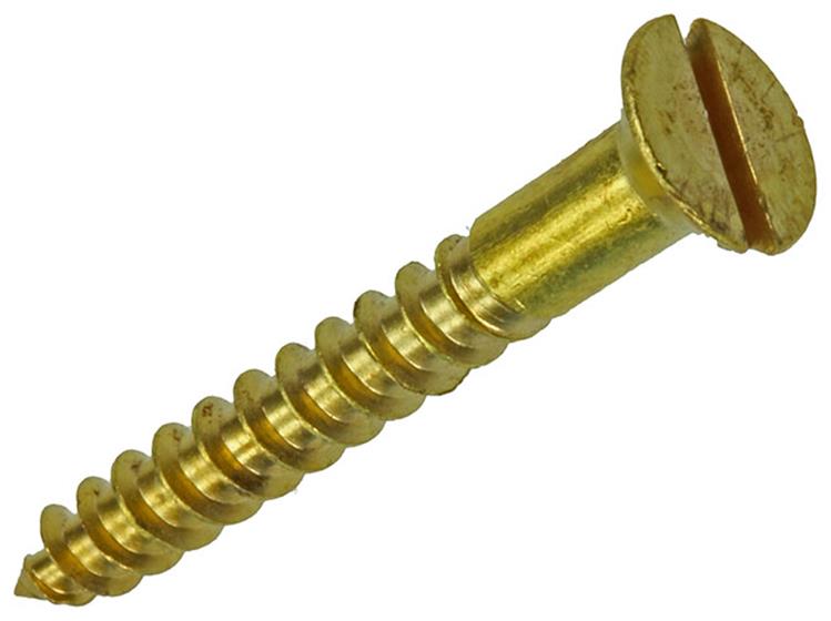Mack 1019654 - houtschroef verzonken kop messing 7 st 4,0 x 30 mm | 10 stuks