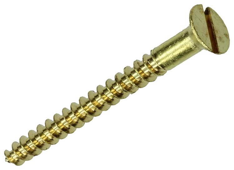 Mack 1019655 - houtschroef verzonken kop messing 6 st 4,5 x 40 mm | 10 stuks