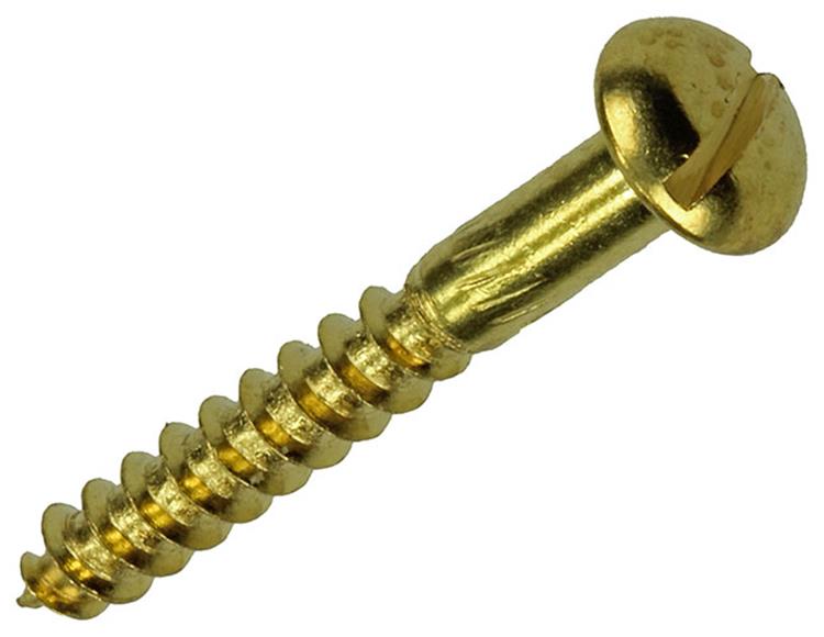 Mack 1019665 - houtschroef bolkop messing 7 st 4,0 x 30 mm | 10 stuks