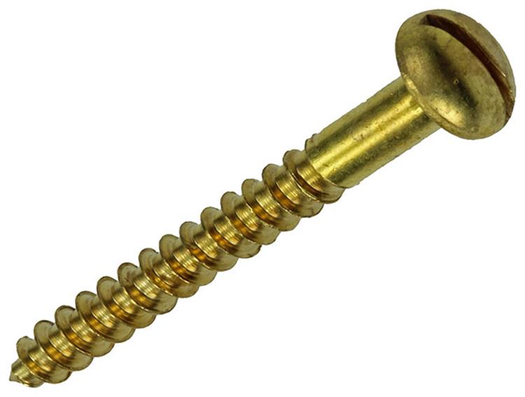 Mack 1019666 - houtschroef bolkop messing 5 st 4,5 x 40 mm | 10 stuks