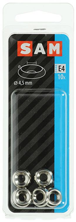 Mack 1017388 - kuipring vr houtschroef mess. vern. 10st 4,5 mm | 10 stuks