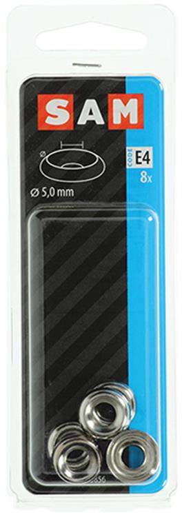 Mack 1017389 - kuipring vr houtschroef mess. vern. 8st 5,0 mm | 10 stuks