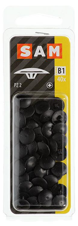 Mack 1017397 - afdekkapje vr pz schr.kunst. zwart 40 st pz 2 | 10 stuks