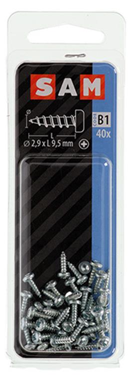 Mack 1017434 - zelftappende schroef cyl kop verz. 40st 2,9 x 9,5 mm | 10 stuks