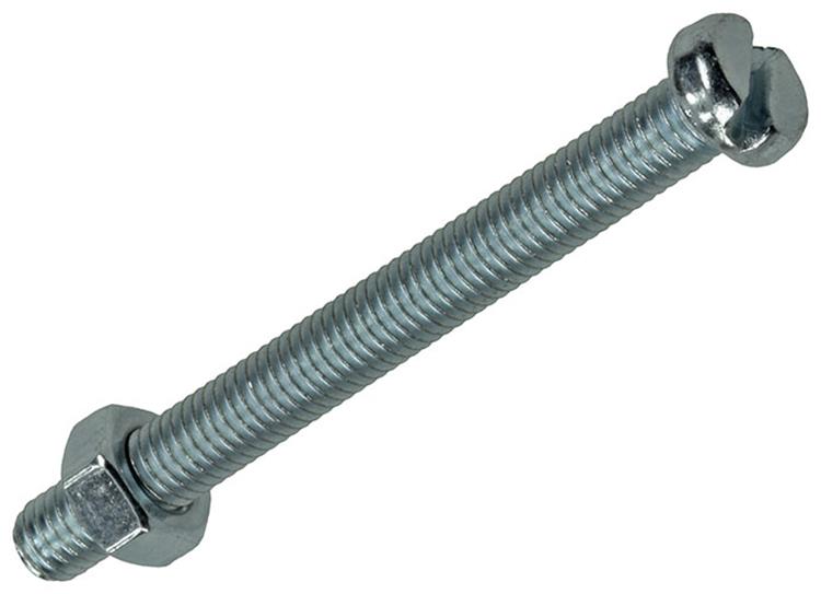 Mack 1017528 - metaalschroef cyl. kop + moer verz. 8 st m5 x 50 mm | 10 stuks